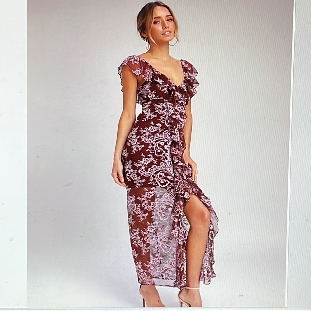 NWT WAYF sexy lace gown XL
